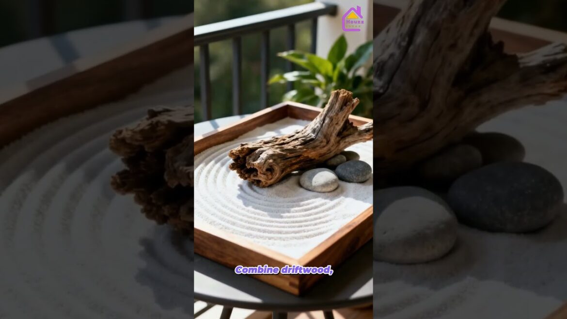 Small Space Magic 🌿✨ Mini Stone & Wood Garden Ideas for Balconies