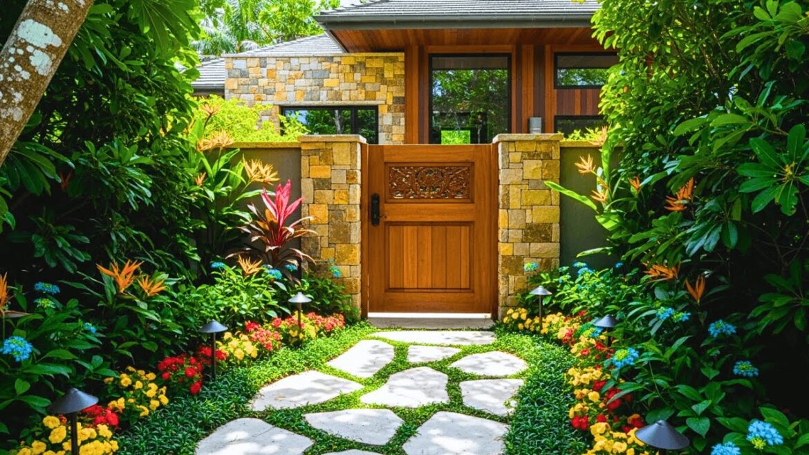 Beautiful Tropical Entryways for Small Front Yards | Luxe Arches That Transform Your Home