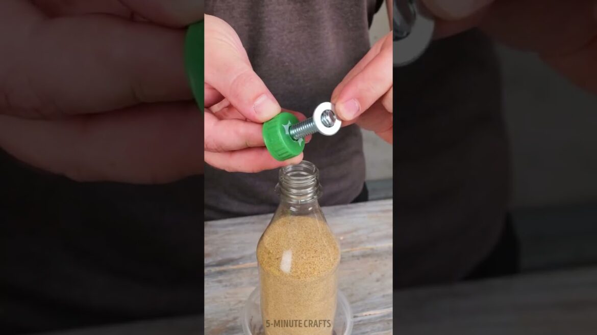 Time to fertilize the garden! Reuse of a bottle and pipe ♻️#5MinuteBeat