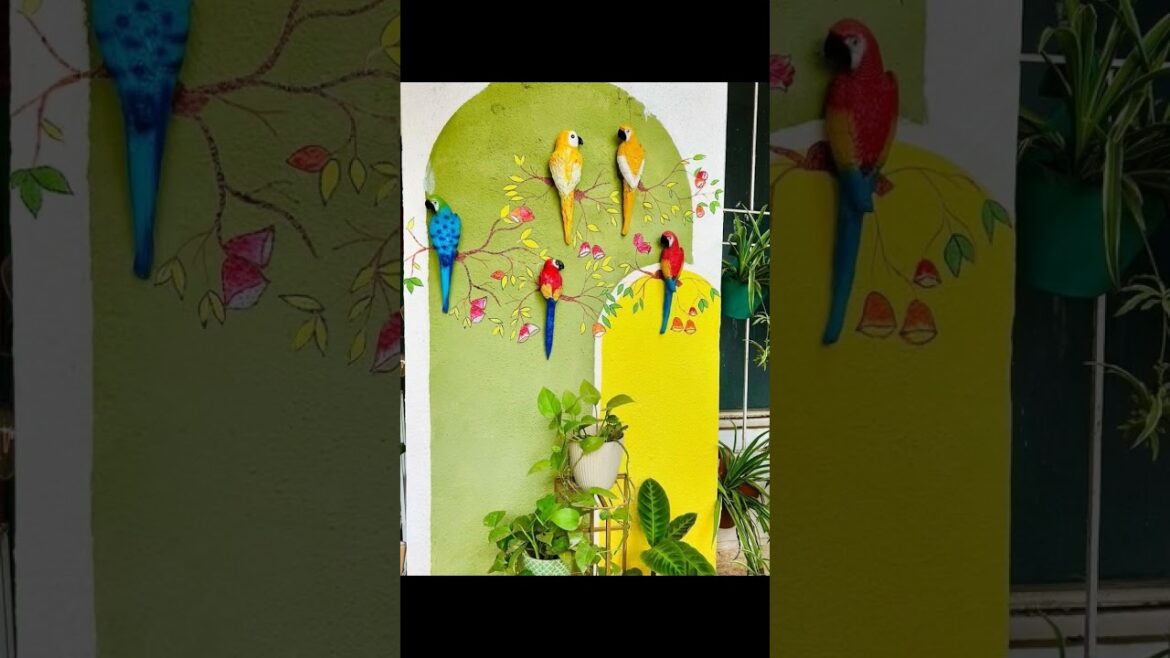 Diy wall Decor ideas// Balcony Garden design ideas//How to Design House by Art and craft #shortsfeed