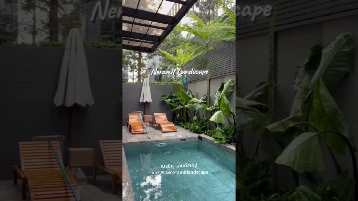 #ไอเดียสวนริมสระว่ายน้ำ #garden #gardendesign #landscape