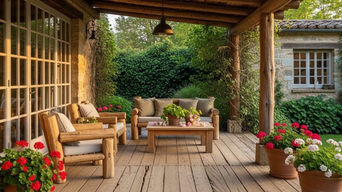 Create Outdoor Living Trends: A Beautiful Rustic Patio Garden To Elevate Your Small Outdoor Area