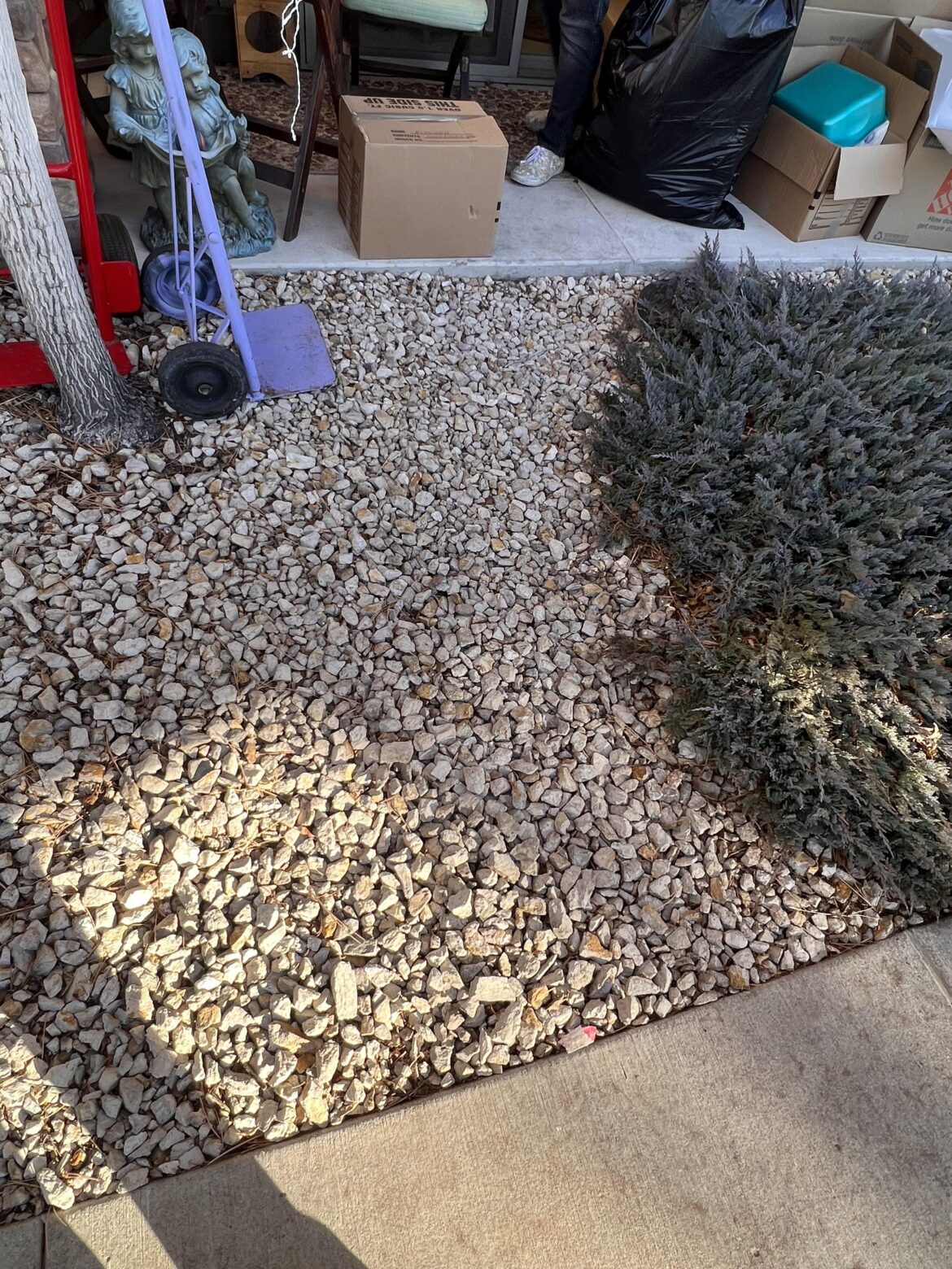 Trying to make a safe path for an 85 year old lady