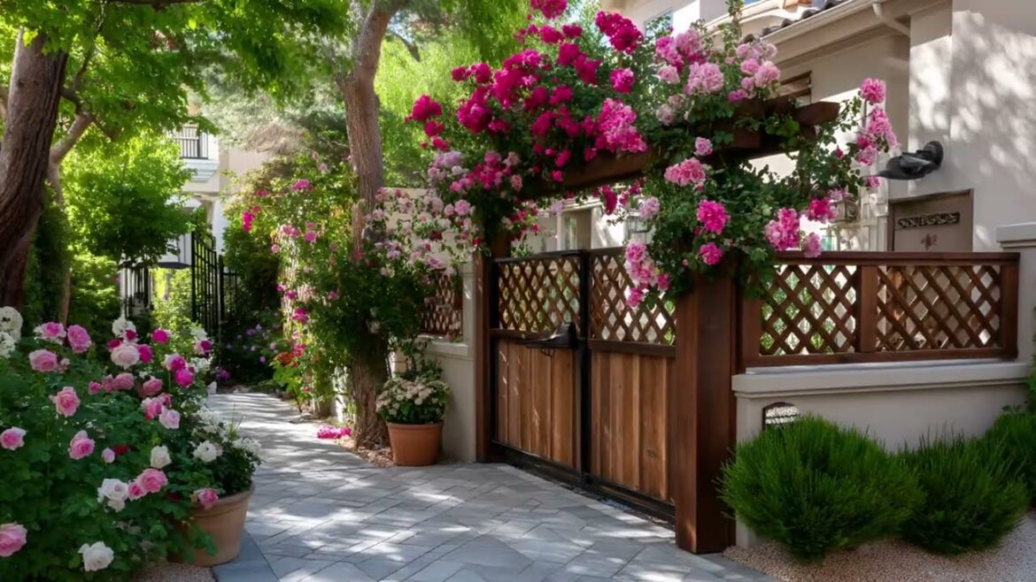 Floral-Filled Arches & Gates: Small Front Yard Garden Inspirations Floral-Filled Arches & Gates: Small Front Yard Garden Inspirations