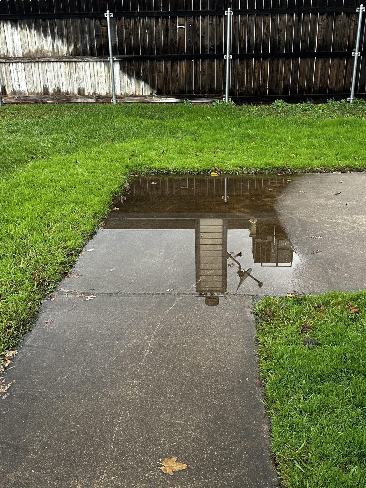 Need Help, How can I keep water from sitting right here? Would something simple as sand bags work?