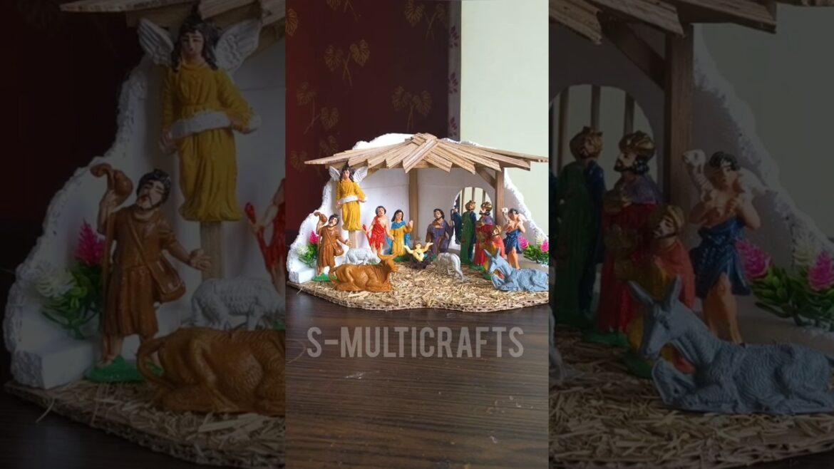 How to Make Christmas Crib With Cardboard :: Nativity Scene :: Diy Christmas Crib :: BestoutofWaste