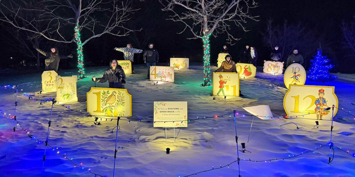Students debut ‘12 Days of Christmas’ display at McCrory Gardens’ Garden Glow