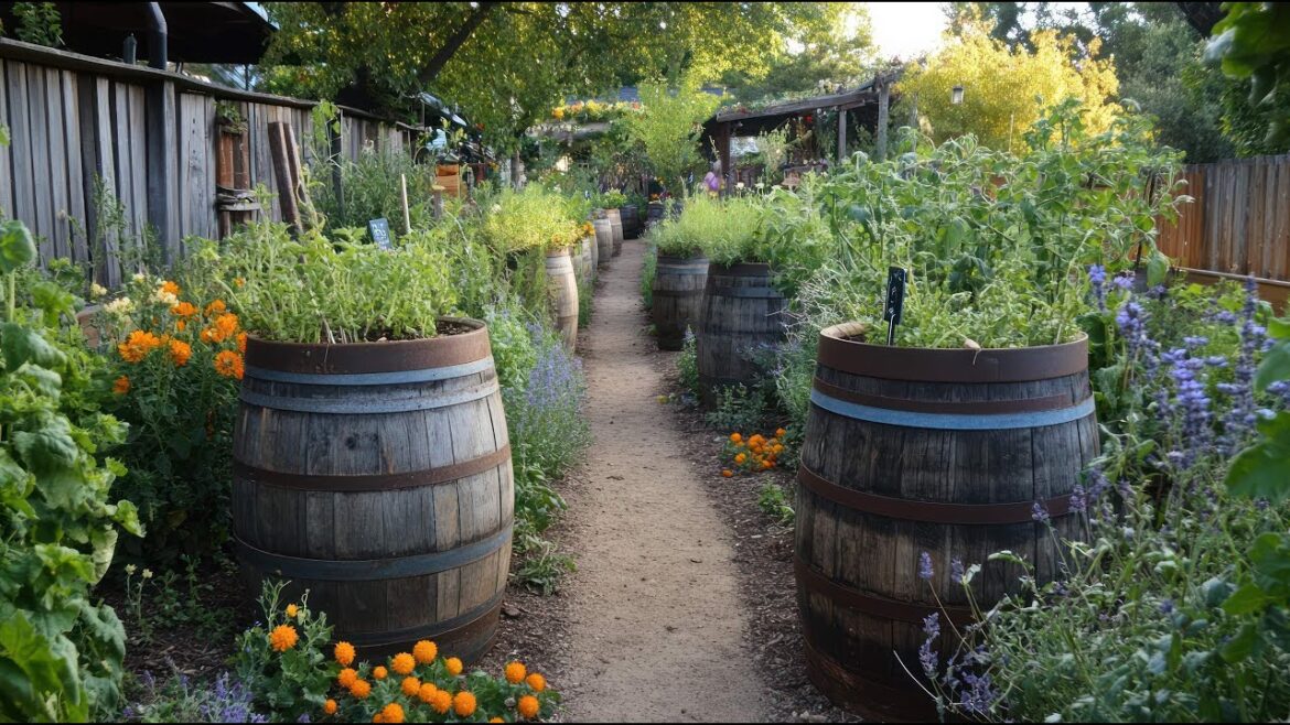 Create Outdoor Living Trends: Designing A Stunning Backyard Garden With Recycled Material Ideas