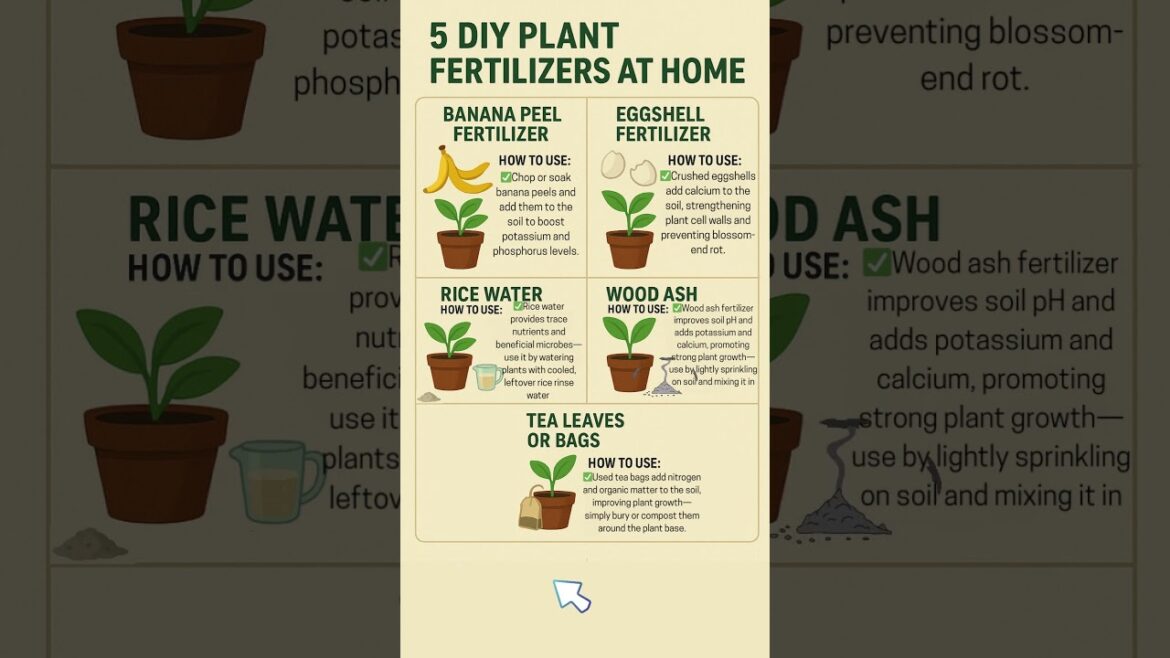 5 DIY Plant Fertilizer at Home #plants #garden #gardening #plantcare #fertilizer #fertilizertips