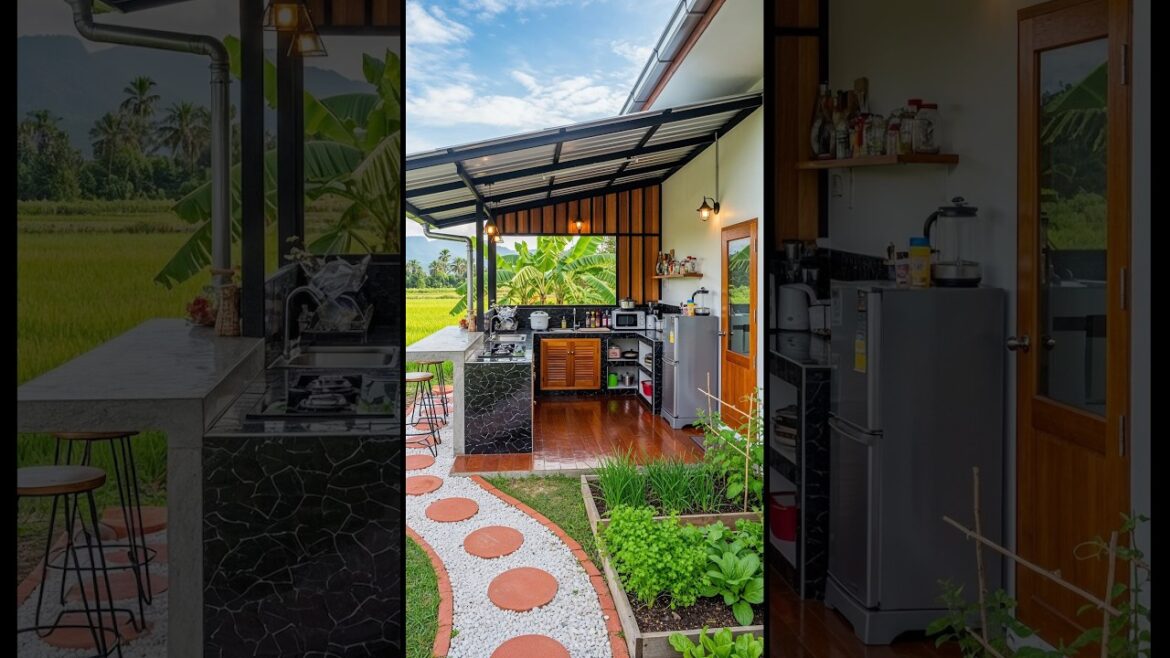 This backyard kitchen transformation is insane #diy #outdoor