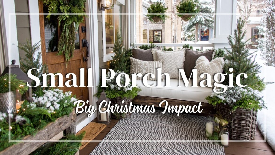 Genius Christmas Front Porch Landscaping Ideas | Small House Winter Decor With Big Impact