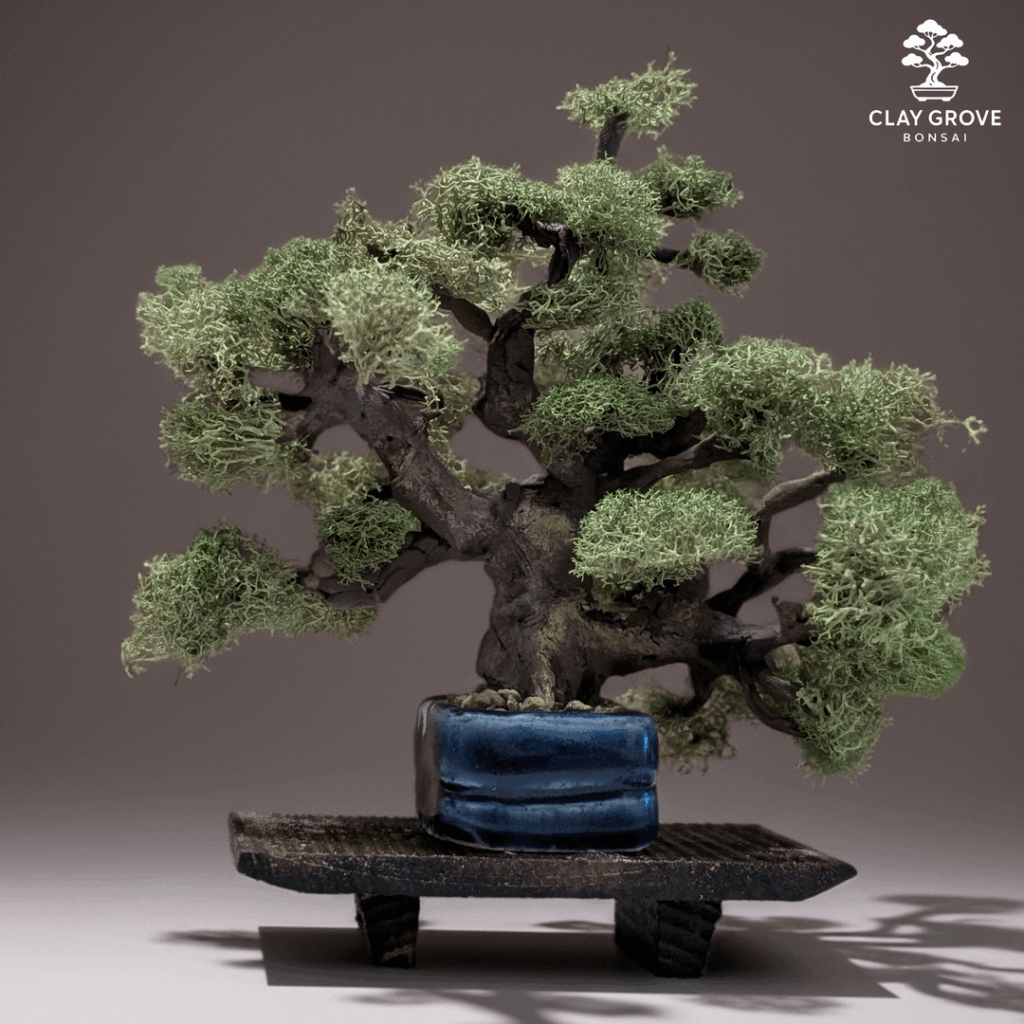 I make trees out of clay and moss