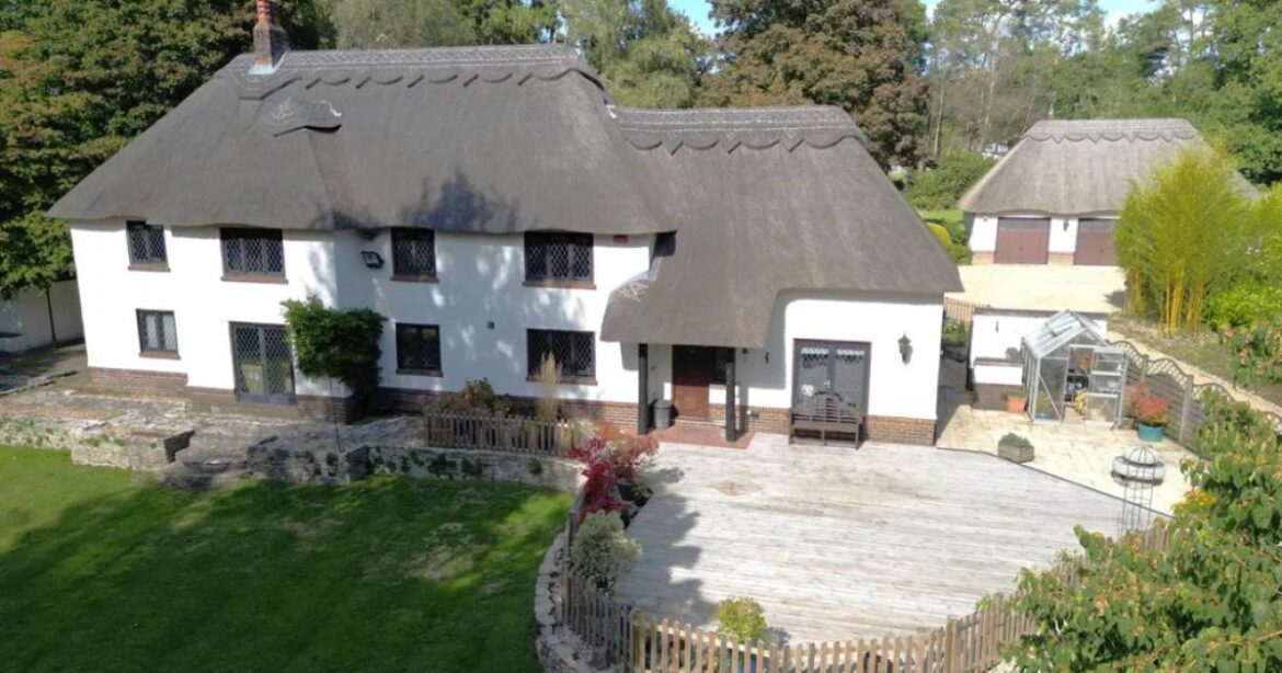 New Forest National Park thatched cottage for sale at £2.15m