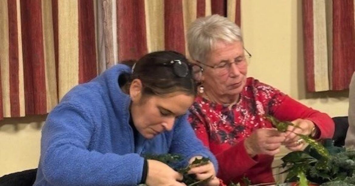 Wimborne Gardening Club's December meeting lit up