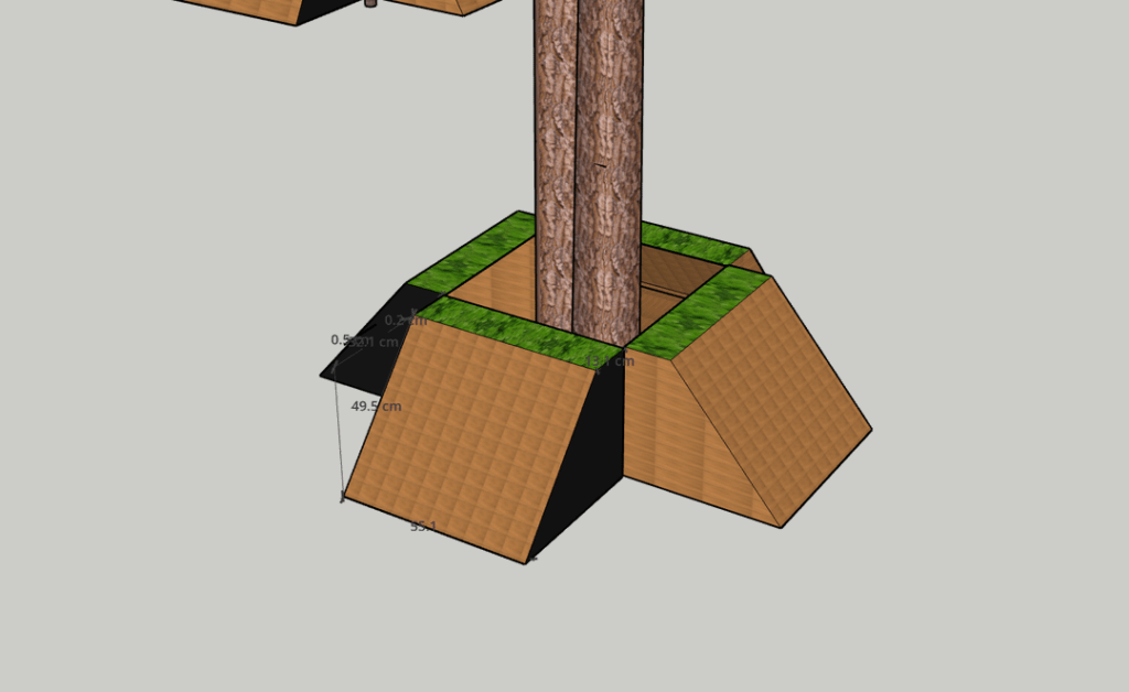 Need design ideas for trapezoid planters to protect trees Need design ideas for trapezoid planters to protect trees