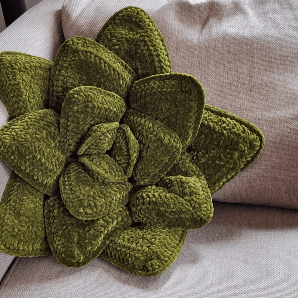 Succulent pillow by done in time for Christmas gifting