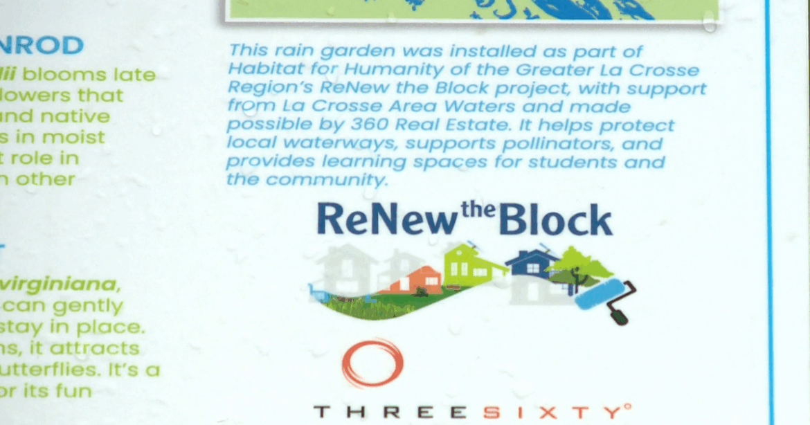 Logan Middle School rain garden earns recognition from La Crosse Area Waters | La Crosse