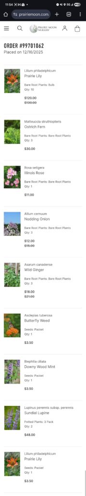 Prarie moon bare roots are in stock what did you all get