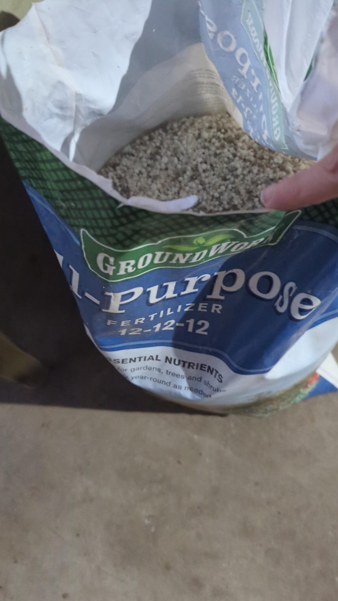 What should I do with a mostly full bag of 12-12-12 that was given to me?