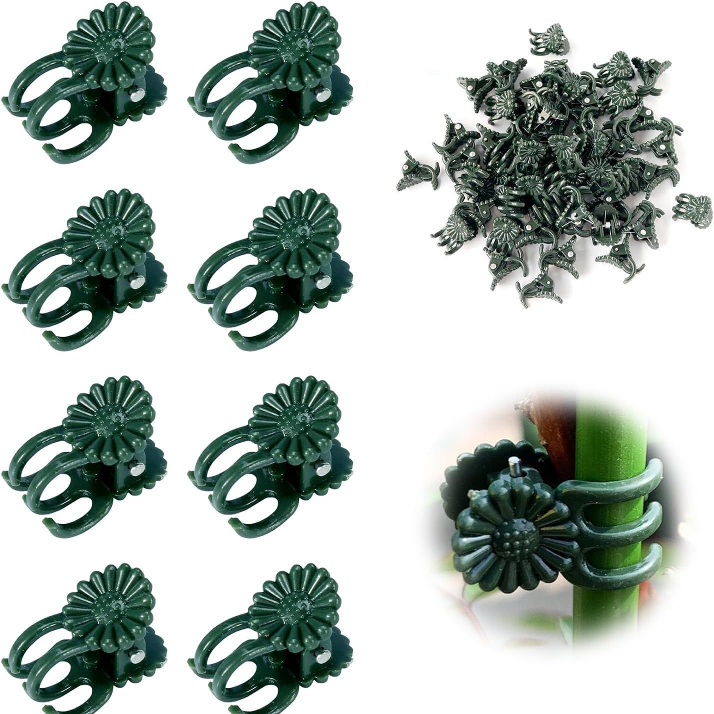Yfaniti 100 Pcs Plant Clips Orchid Clips,plant Orchid Support Clips,flower and Vine Clips，garden Clips，plant Clips for Climbing Plants