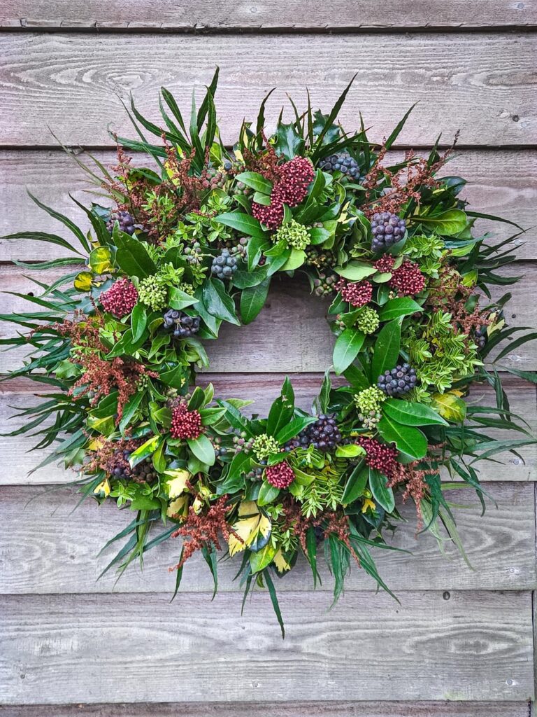 A few of the Christmas wreaths I made this year with everything sourced from the garden!