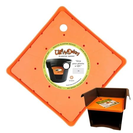 Bloem Ups-A-Daisy Square Planter Insert: 13" Wide X 1" Thick - Durable Resin Disk, Drainage Holes, Reusable Soil-Saving Planter Insert for Indoor &amp; Outdoor Use