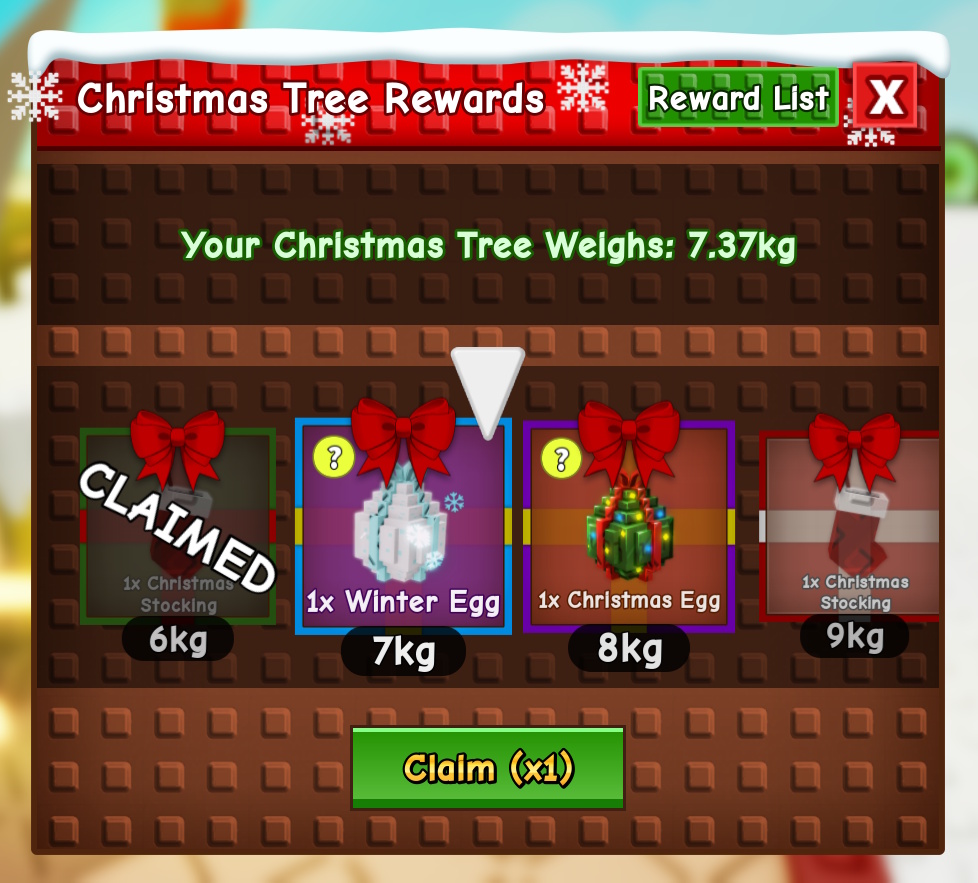 Christmas Tree Rewards Tier