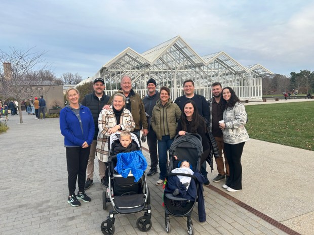 File photo. The Whitney and Devlin families visit Longwood Gardens from Downingtown on Nov. 17, 2024. (Jen Samuel - Daily Local News)