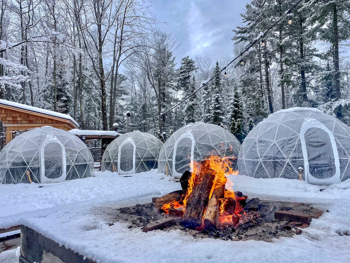 Nation’s No. 2 beer garden opens winter igloo village in Northern Michigan Mostly Sunny