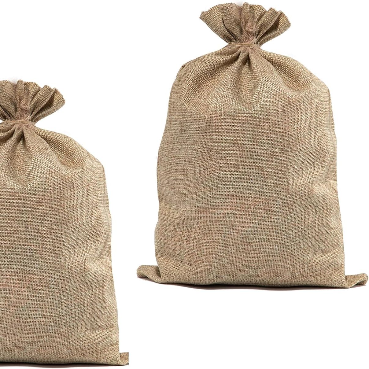 Zplontya 2pcs Burlap Bags 18.5x27.5 Inch Natural Jute Single Burlap Sacks, Reusable Plant Grow Bags Root Vegetable Holders, Strong Potato Sacks for Gardening Planting Food Storage,outdoor Games