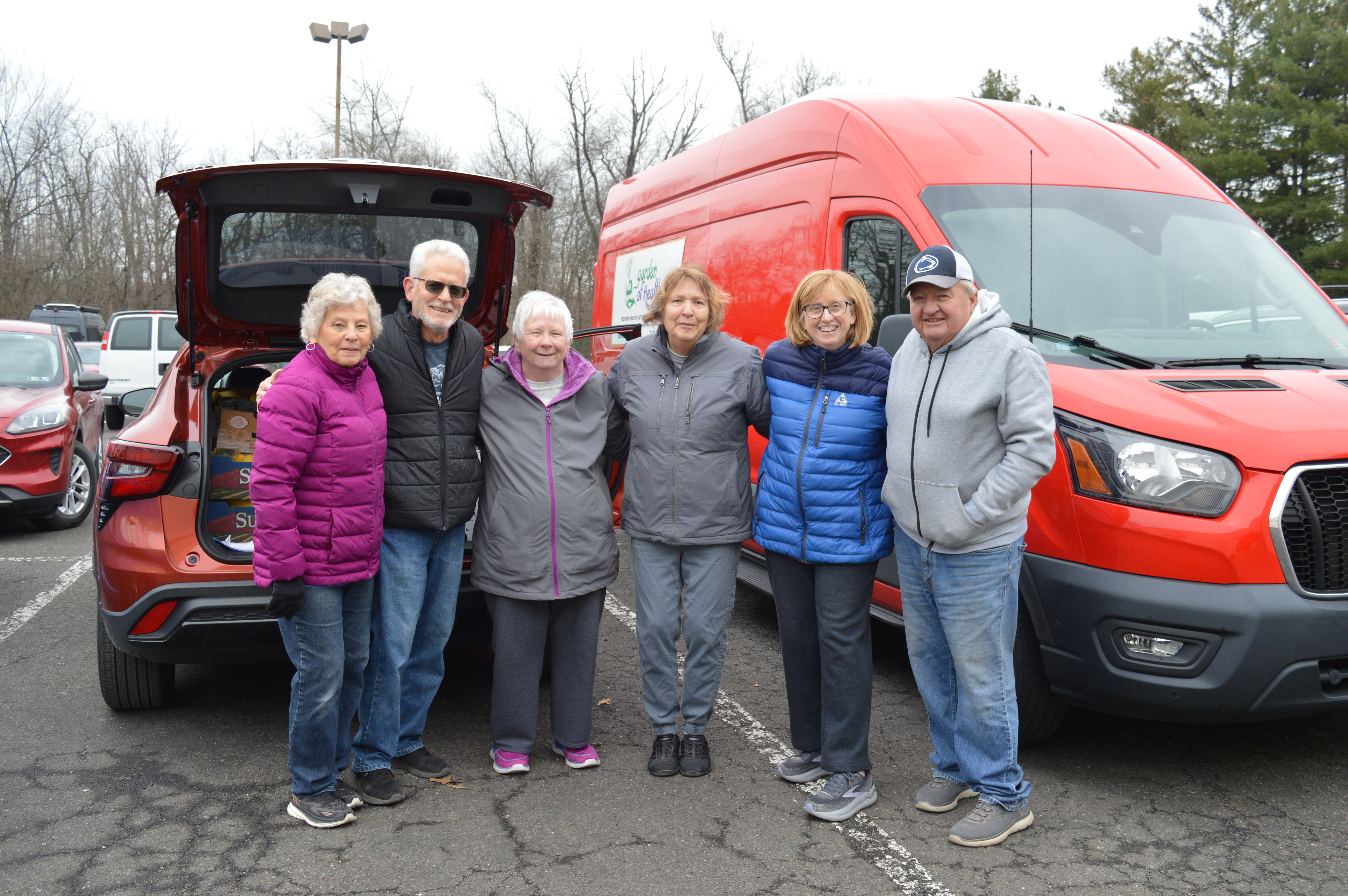 Volunteers with Emmanuel Lutheran Church, of Souderton, gather for a...
