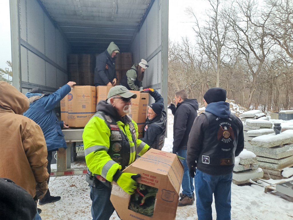 Wreaths for Wreaths Across America ceremonies delivered to Resthaven Memory Gardens Wreaths for Wreaths Across America ceremonies delivered to Resthaven Memory Gardens