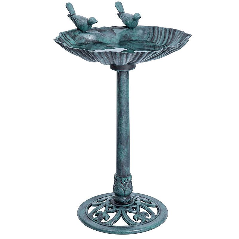 House of Hampton&reg; Elenamarie Sitting Pair of Birds Birdbath &amp; Reviews | Wayfair