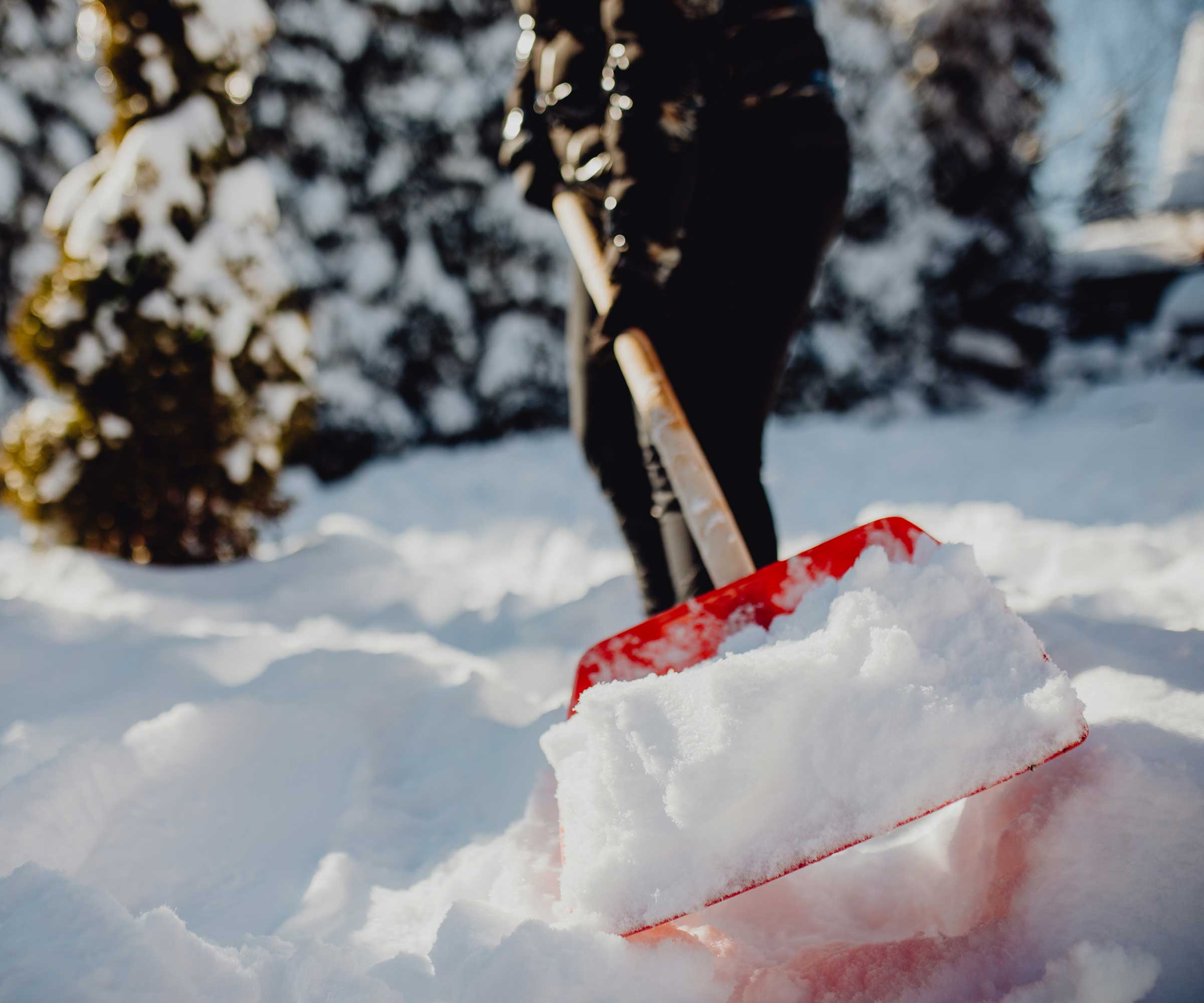 shoveling snow