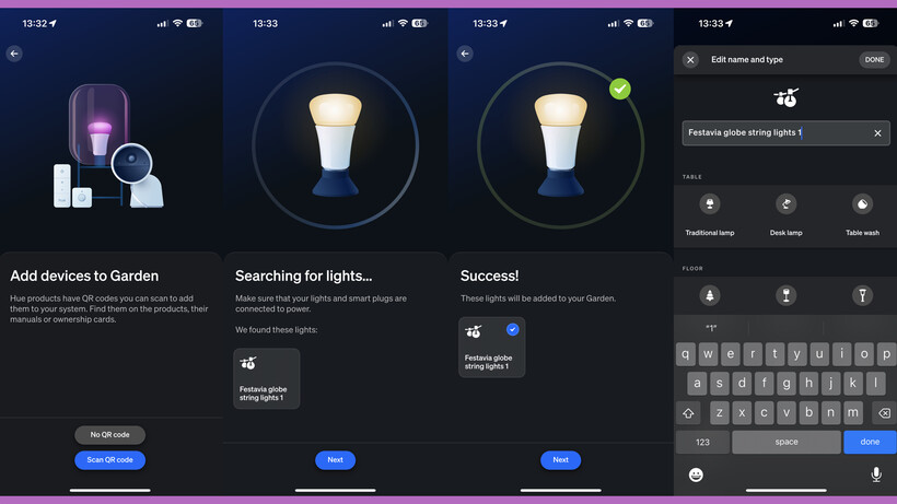 Philips Hue Festavia Globe Outdoor String Lights Review app setup