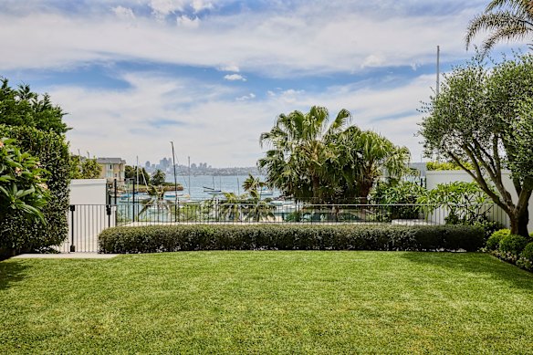 Cove Garden in Point Piper has a view of the harbour.