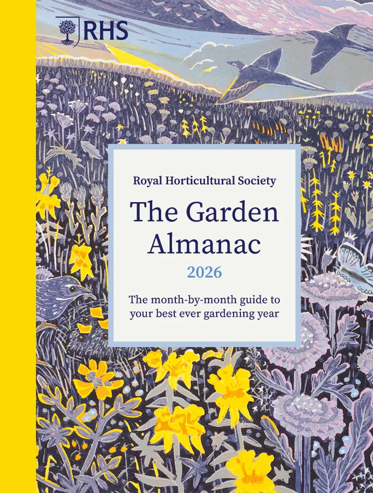 Book jacket of RHS: The Garden Almanac 2026 (Frances Lincoln/PA)