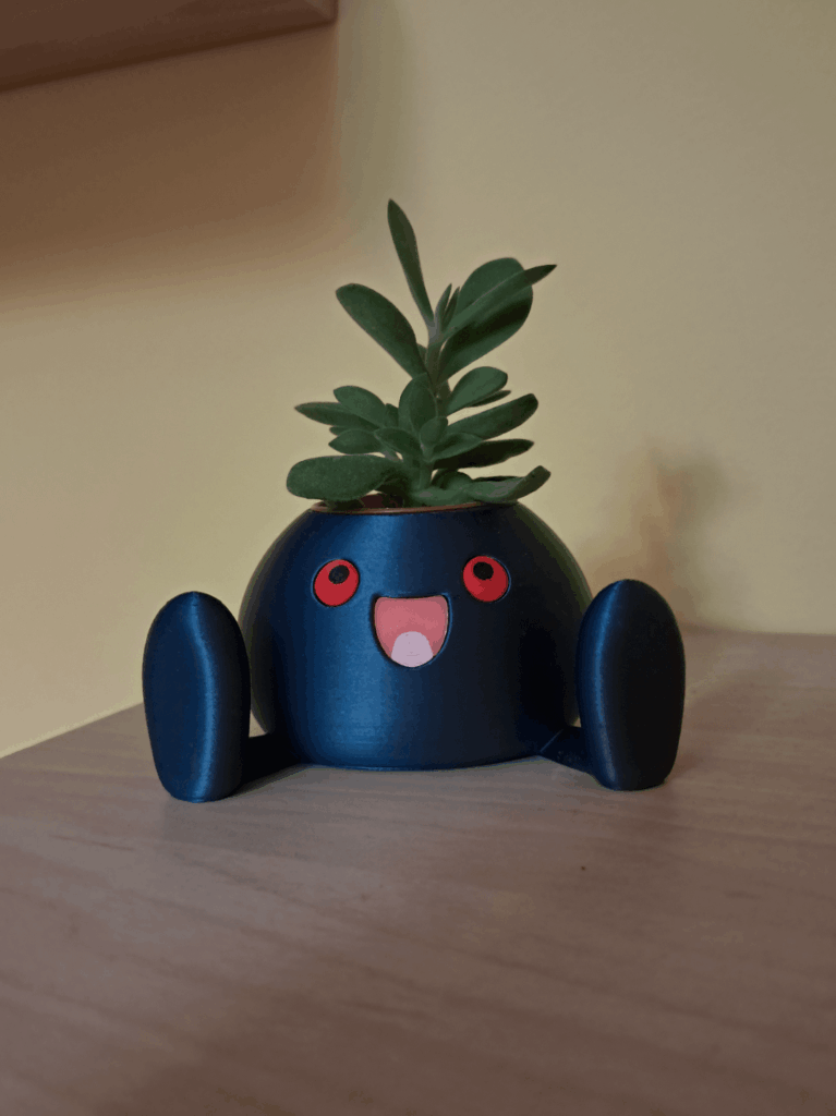 Oddish pot I bought with a small sicculent plant inside