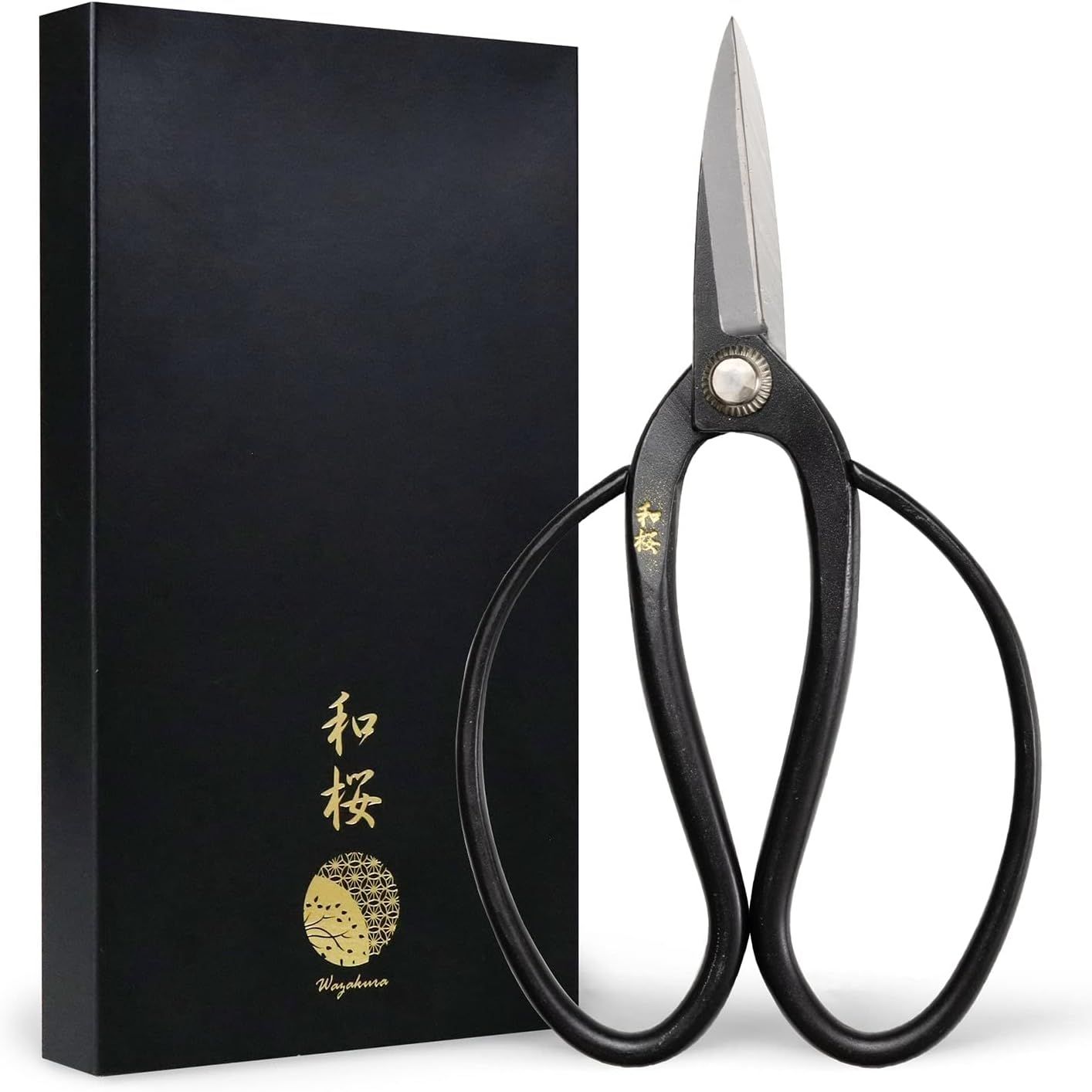 Wazakura Yasugi Steel Made in Japan Traditional Bonsai Scissors 7 Inch (180 Mm), Pruning Shears, Japanese Gardening Tools - Yasugi Steel Traditional Bonsai Scissors