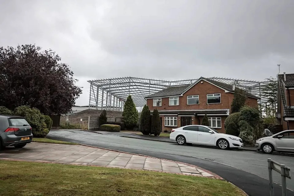 The development pictured earlier this year, as construction began (Astley Warehouse Action Group)