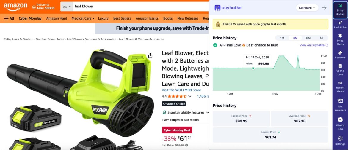 Amazon be like - raise the price, drop it $3, call it 38% off