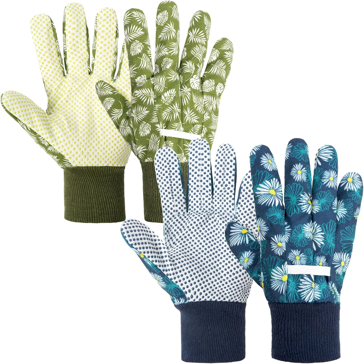 Ainiv Floral Gardening Gloves for Women/ladies, 2 Pairs Non-Slip Grip Garden Work Gloves, Comfortable Thorn Proof Garden Gloves for Farm, Yard, Pruning, Outdoor Multi-Purpose(universal Size)