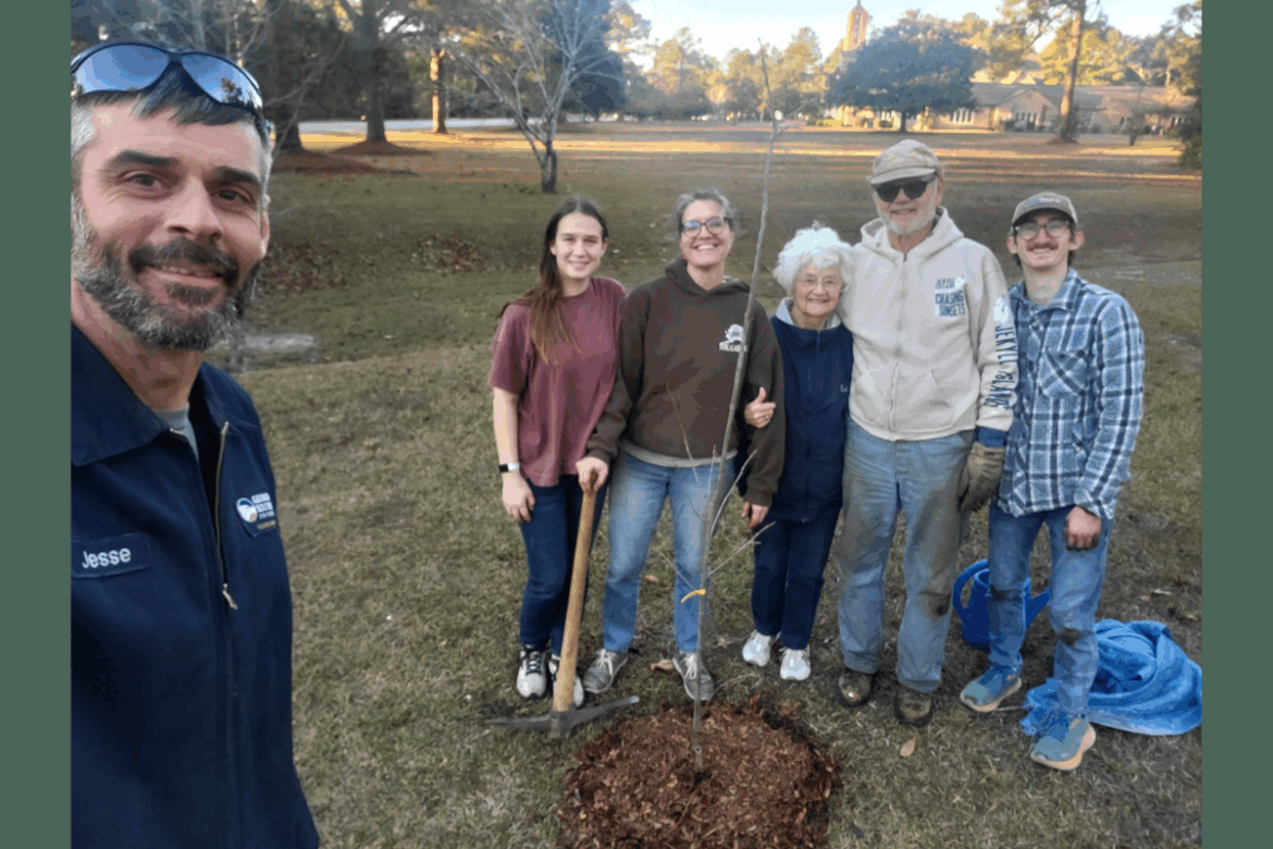 PPUMC Green Team and Botanic Garden collaborate on community persimmon orchard