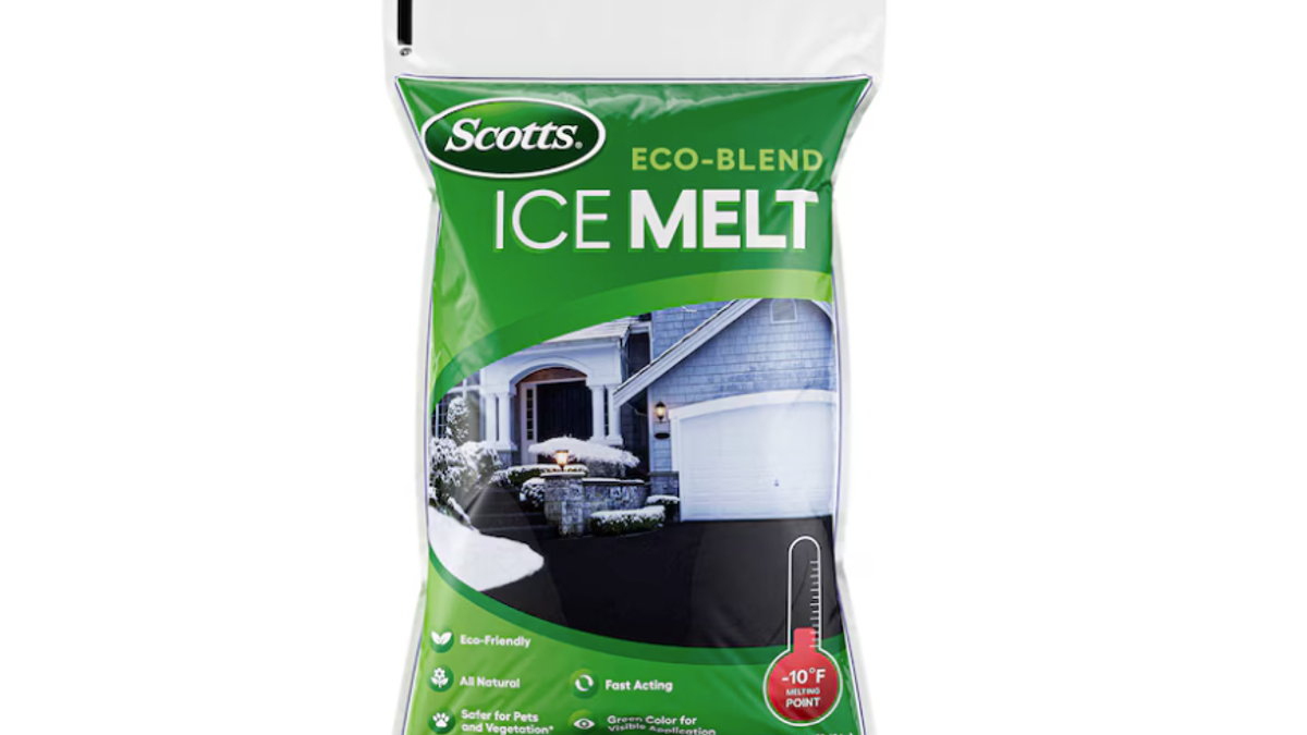 Don’t damage your lawn with harsh rock salts. 