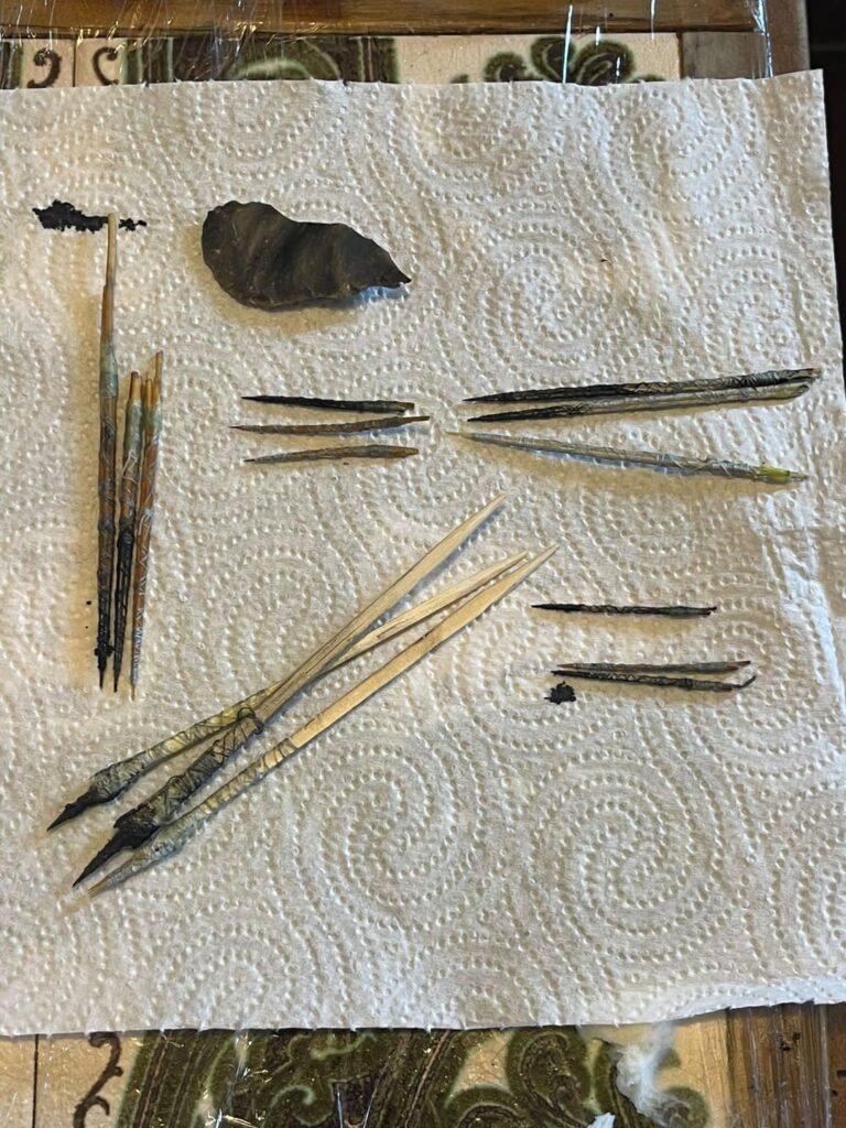 Spines from plants in my garden were used to tattoo!