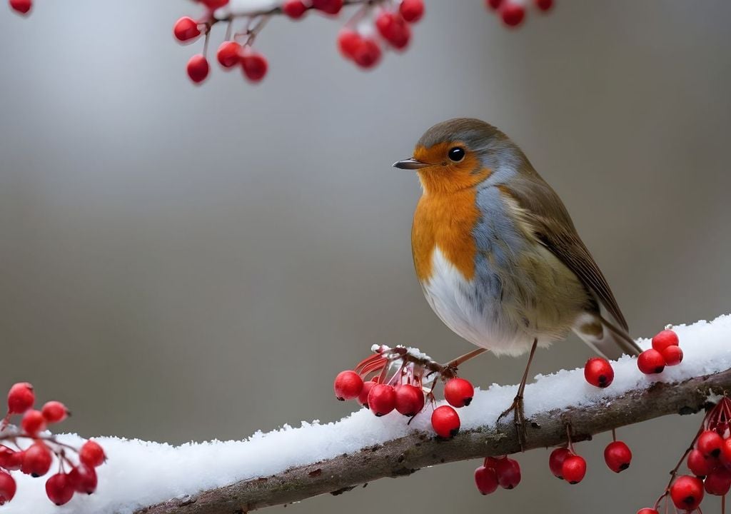 Robins have stayed active through winter by relying on high-energy food and safe shelter, and gardens have been able to tip the odds by offering both.