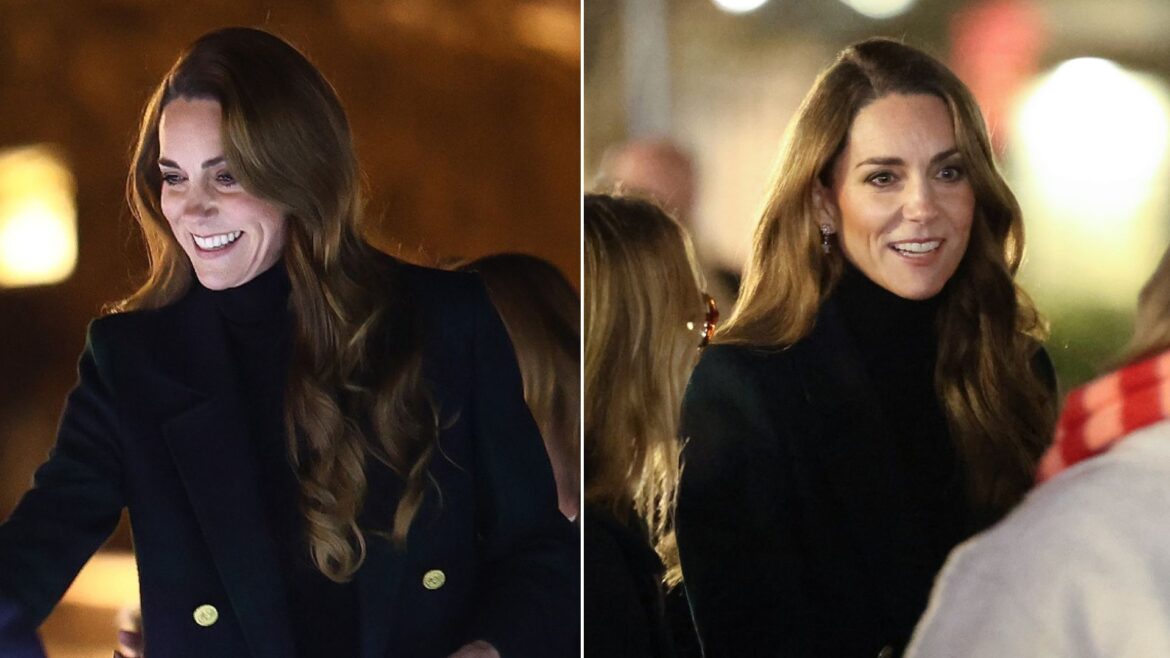 Kate Middleton attending the Ever After Garden illumination wearing a daisy earrings