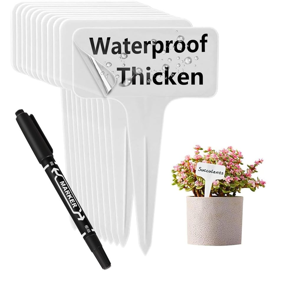 100 PCS White Plastic Plant Tags