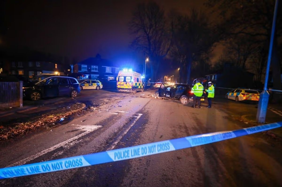 The crash happened on Ladbrooke Road in Ashton-under-Lyne on Sunday night