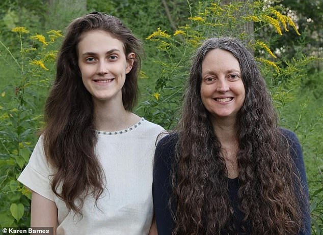 Karen Barnes (pictured, right, with her daughter, left) has spent the last ten years cultivating a naturalized garden in the front and back yards of her home in Burlington, Canada